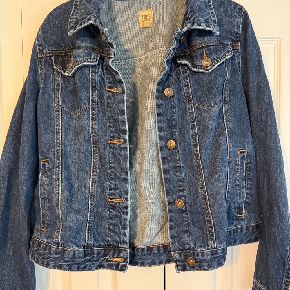 Tru Craft Blue Jean Jacket Size L